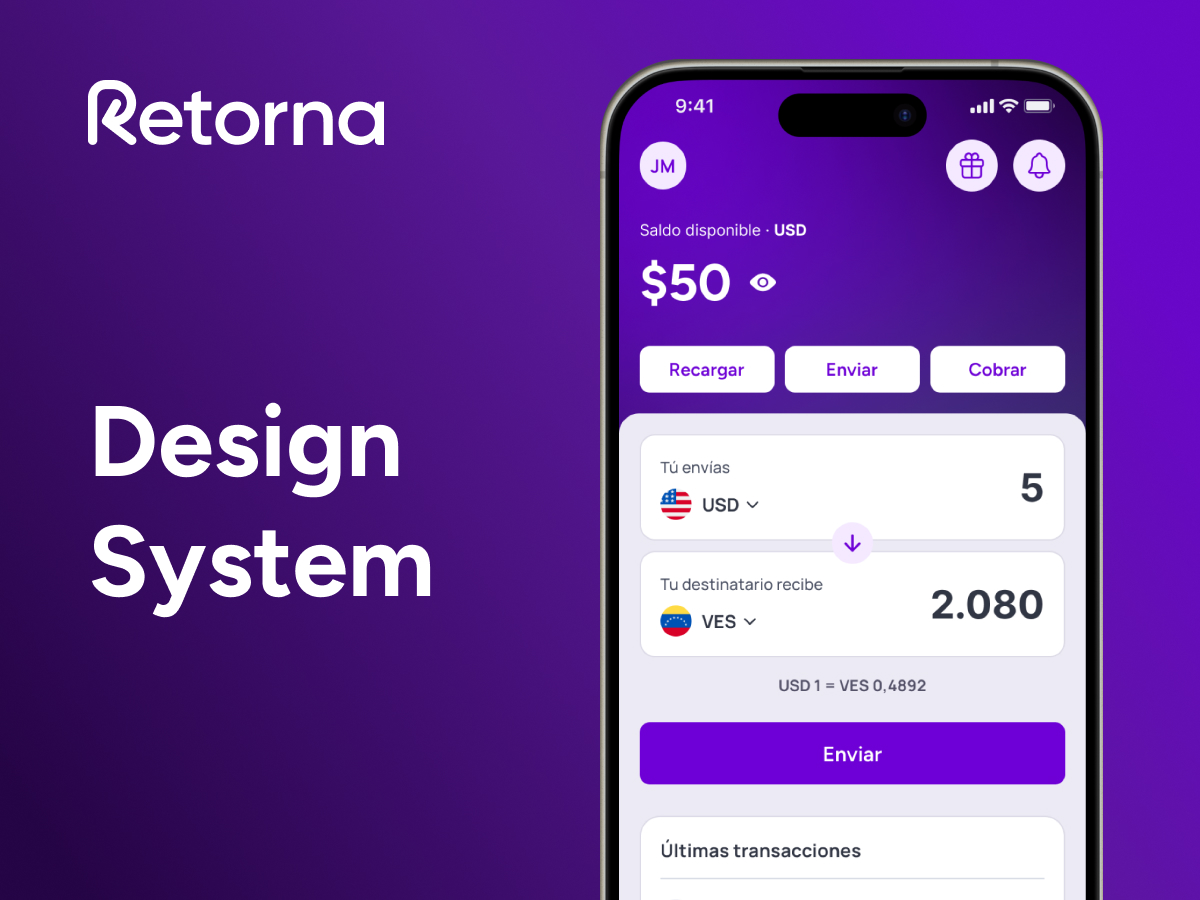 Sistema de diseño de Retorna